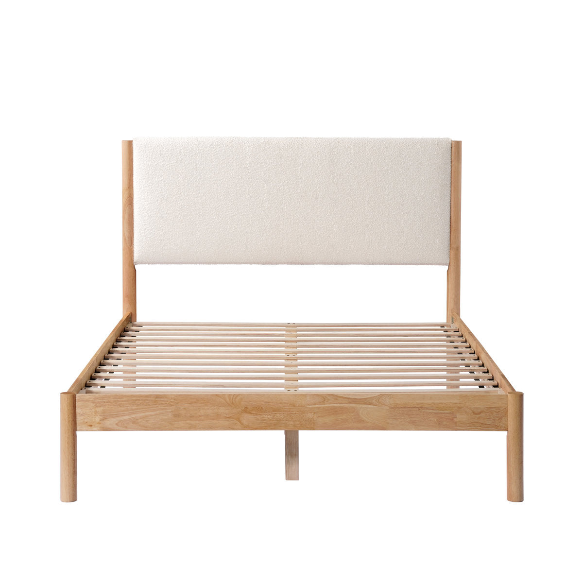 Ardin Solid Wood Queen Bed Frame With Cream Boucle Upholstered Headboard
By Ebern Designs