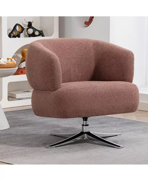 Red Swivel Cuddle Chair - Balcony, Study, Living Room by Streamdale Furniture