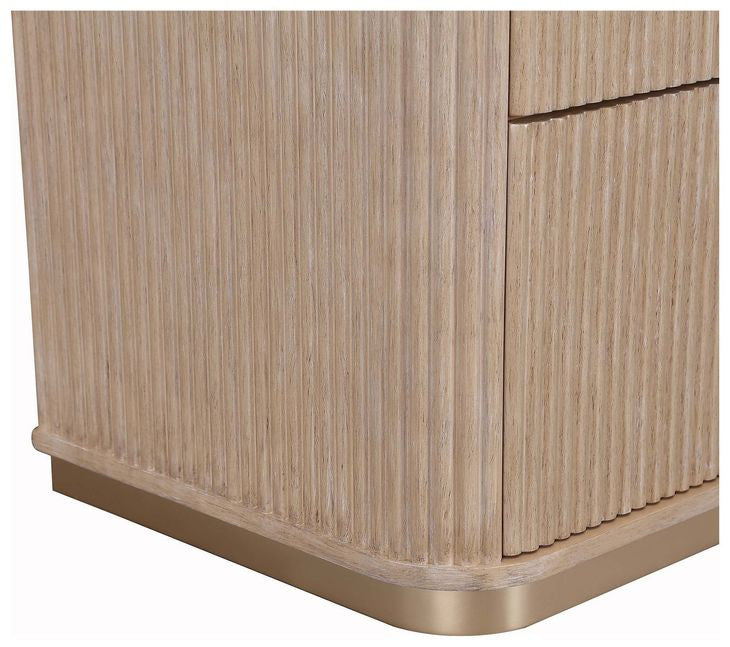West Kensington Sea Salt Caramel 2 Drawer Nightstand By Michael Amini