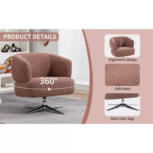 Red Swivel Cuddle Chair - Balcony, Study, Living Room by Streamdale Furniture