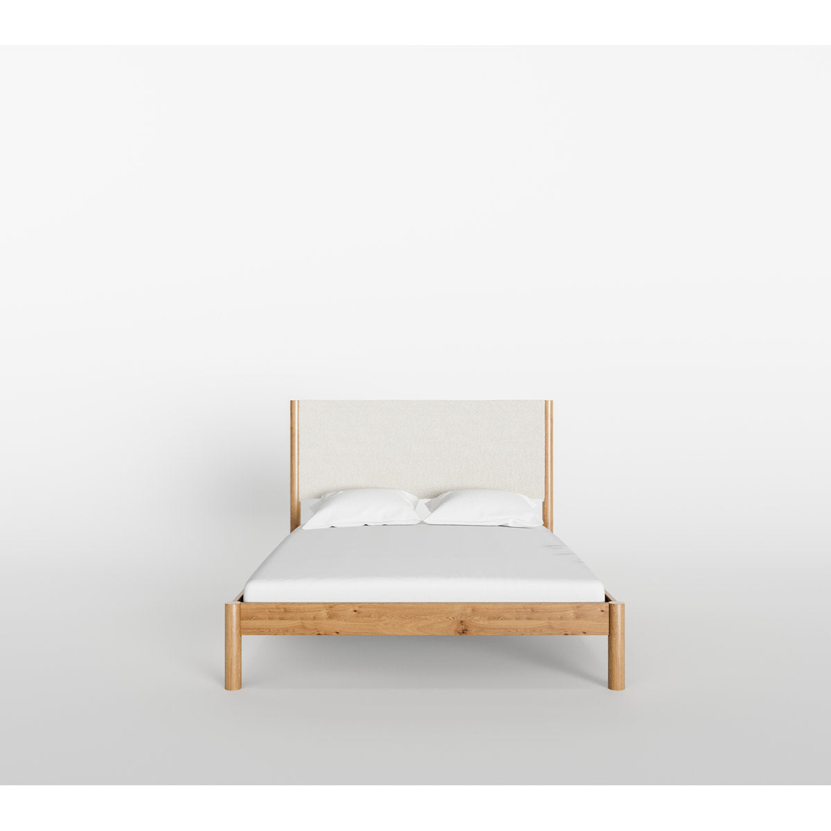 Ardin Solid Wood Queen Bed Frame With Cream Boucle Upholstered Headboard
By Ebern Designs