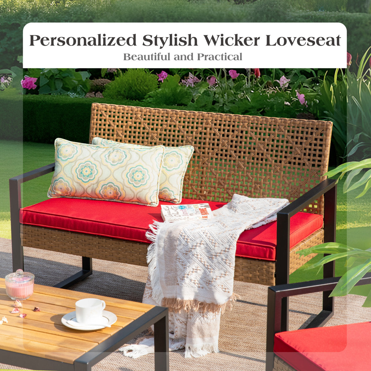 Armantine Darb Stylish 4-Person Wicker Patio Set
By Lark Manor™