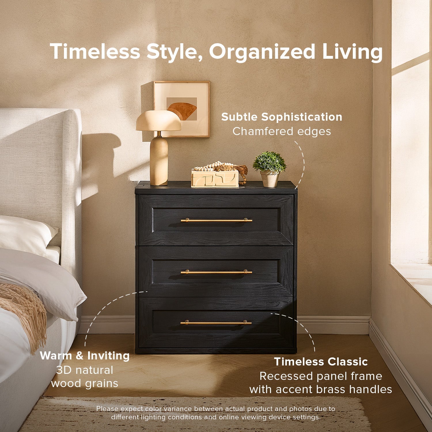 Black Oak
Blake 3 Drawer Dresser, Black Oak