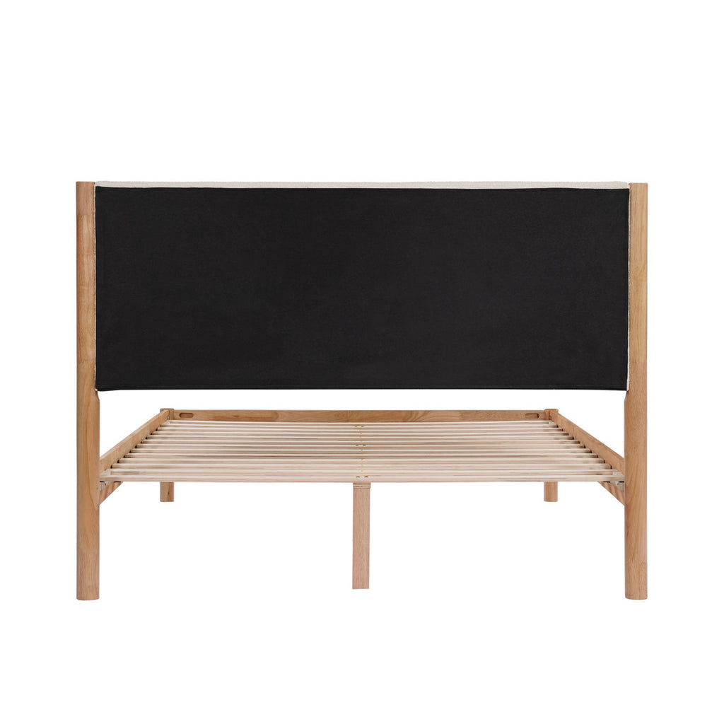 Ardin Solid Wood Queen Bed Frame With Cream Boucle Upholstered Headboard
By Ebern Designs