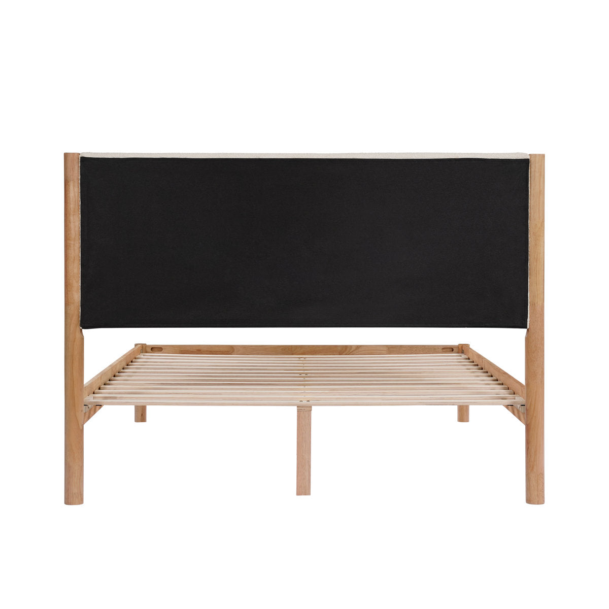 Ardin Solid Wood Queen Bed Frame With Cream Boucle Upholstered Headboard
By Ebern Designs