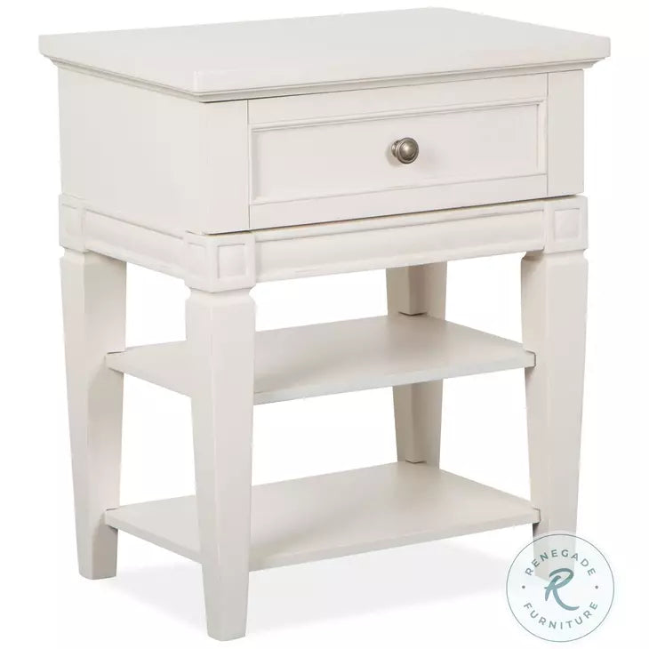 Magnussen Furniture Willowbrook Open Nightstand in Egg Shell White