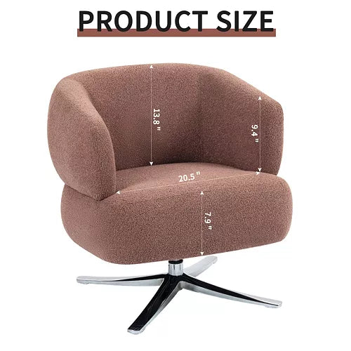 Red Swivel Cuddle Chair - Balcony, Study, Living Room by Streamdale Furniture