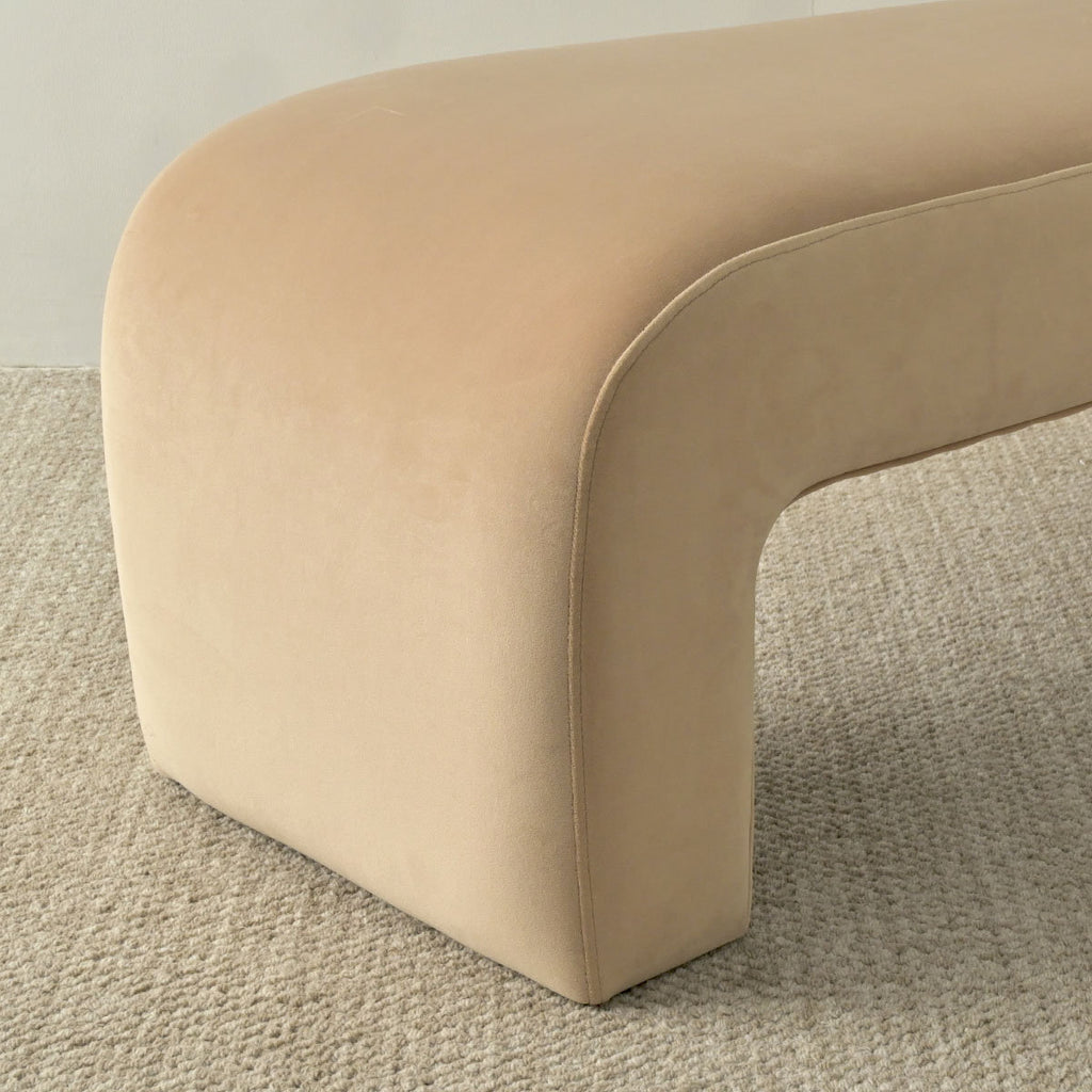Floranda 60" Fully Velvet Upholstered Waterfall Entryway Bedroom Bench By Mercer41