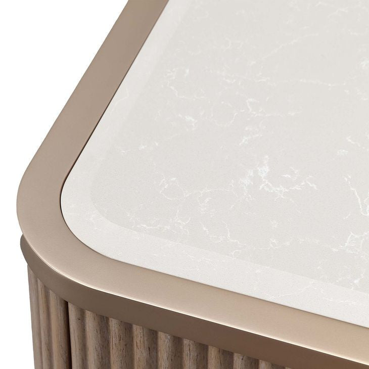 West Kensington Sea Salt Caramel 2 Drawer Nightstand By Michael Amini